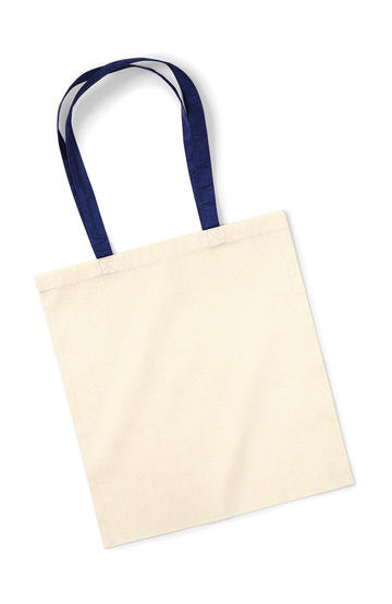 Bag for Life - Contrast Handles - 055 - NATURAL-FRENCH NAVY