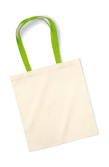 Bag for Life - Contrast Handles - 058 - NATURAL-LIME GREEN