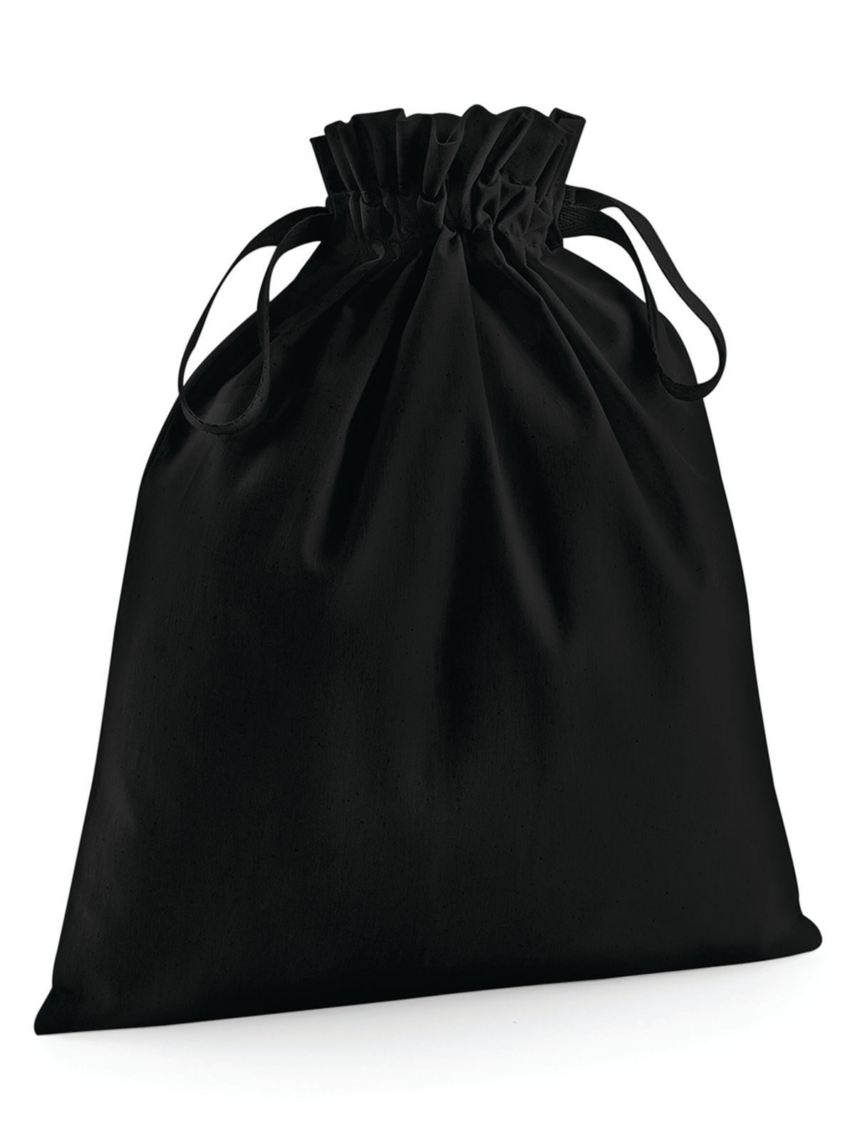 Organic Cotton Draw Cord Bag - BLK - Black