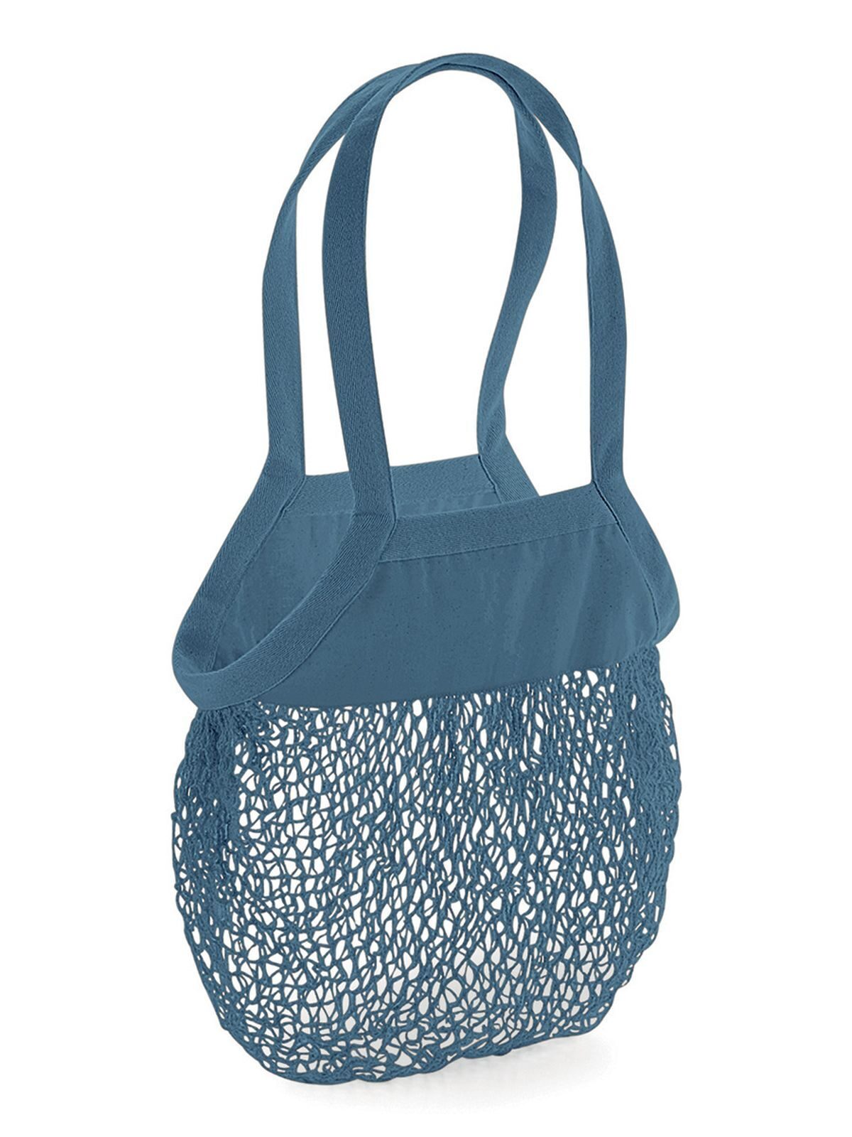 Organic Cotton Mesh Grocery Bag - Airforce blue