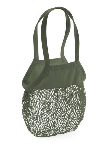 Organic Cotton Mesh Grocery Bag - OLI - olive green