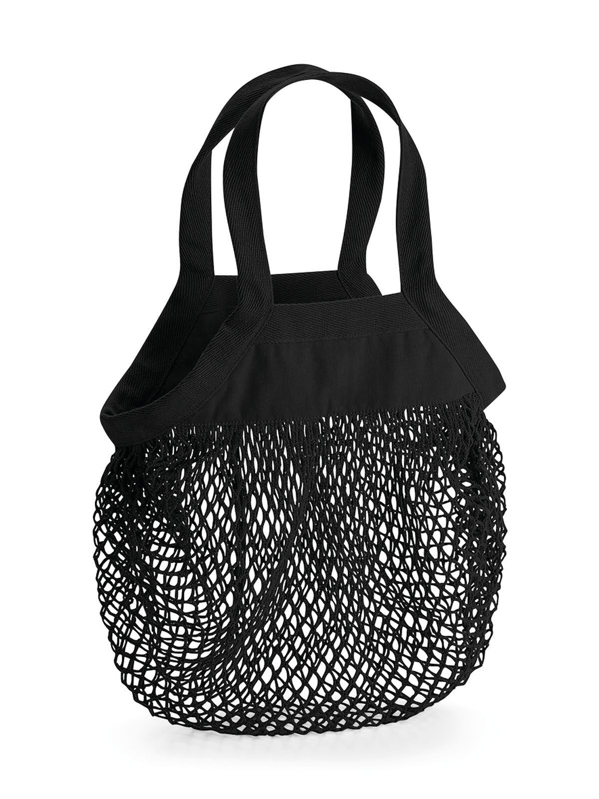 Organic Cotton Mini Mesh Grocery Bag - BLK - Black