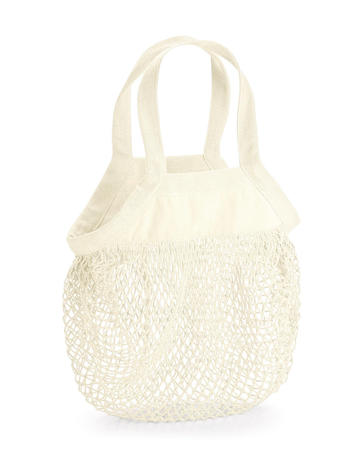 Organic Cotton Mini Mesh Grocery Bag - NAT - natural