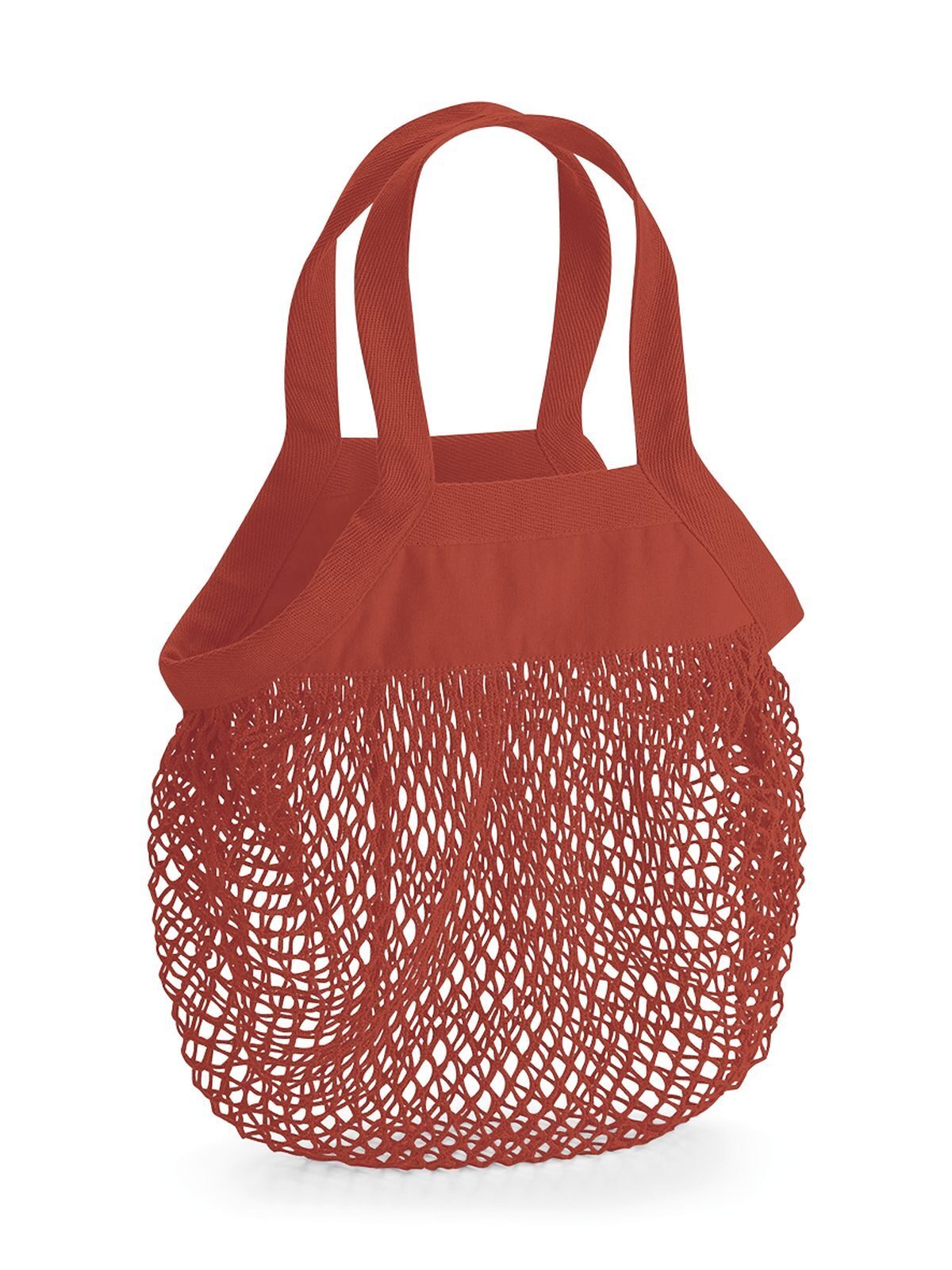Organic Cotton Mini Mesh Grocery Bag - RUS - Orange rust