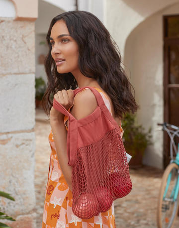 Organic Cotton Mini Mesh Grocery Bag - Organic Cotton Mini Mesh Grocery Bag