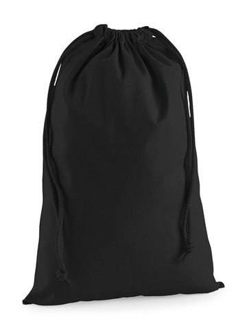 Premium Cotton Stuff Bag L - BLK - black