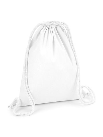 Organic Premium Cotton Gymsac - WHI - white
