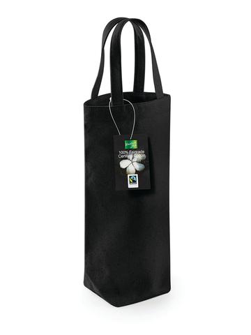 Fairtrade Cotton Bottle Bag - BLK - black