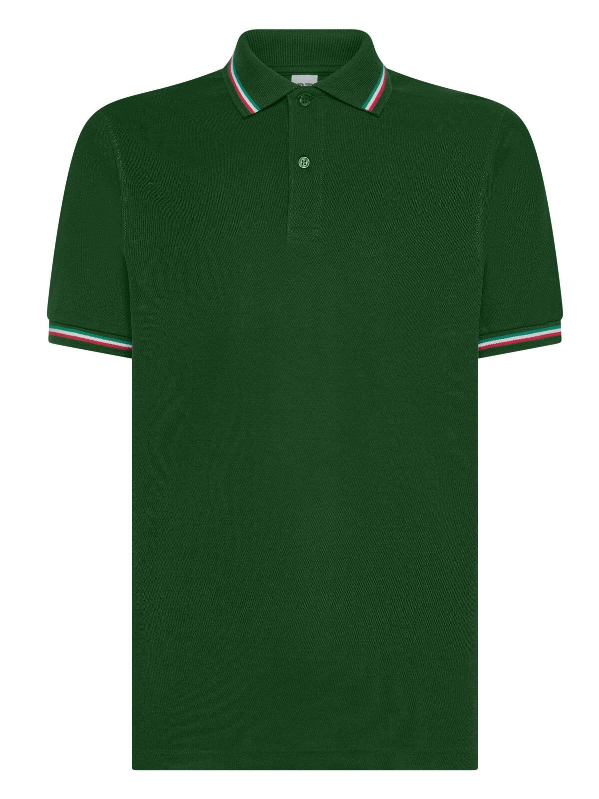 Polo tricolor Italy - FG - Forest Green