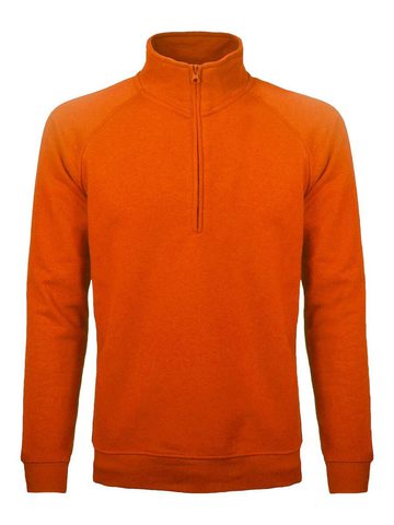 Raglan Zip neck sweat - OR - ORANGE