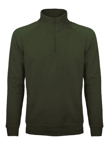 Raglan Zip neck sweat - Ol - Olive