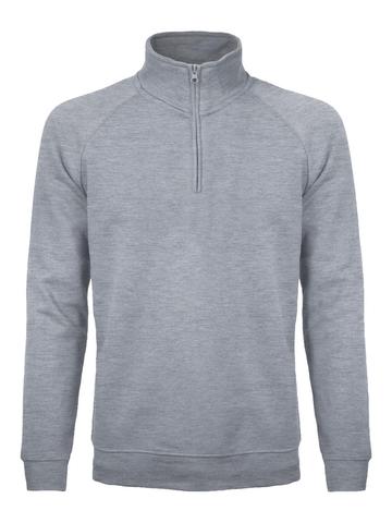 French terry jacket mezza Zip - GY-GREY HEATHER