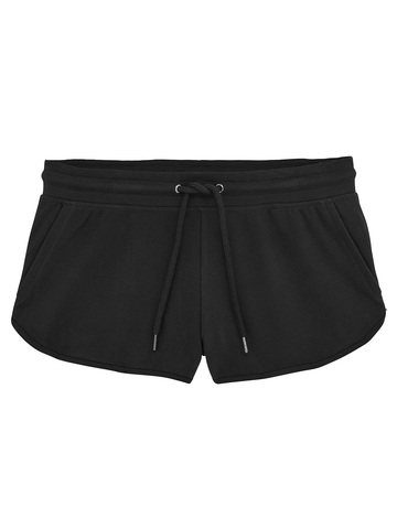 Womens Terry Short Jogpants - BK - Black