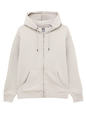 Terry hooded zip - OW - OFF WHITE