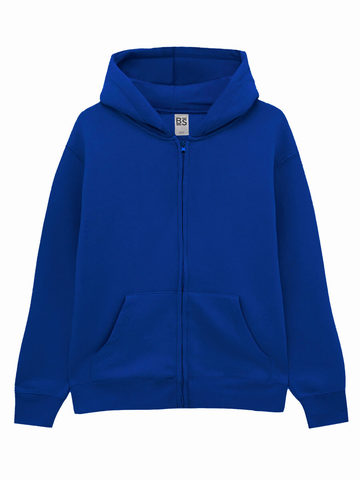 Kids terry hooded zip - RB-ROYAL BLUE