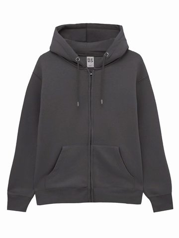 Hooded Full Zip - DG - dark grey