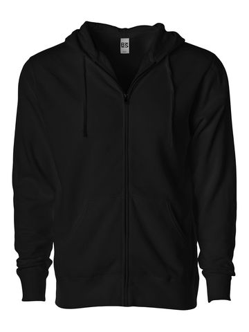 Hooded Full Zip - BK - Black