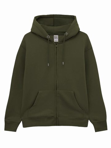 Hooded Full Zip - Ol - Olive