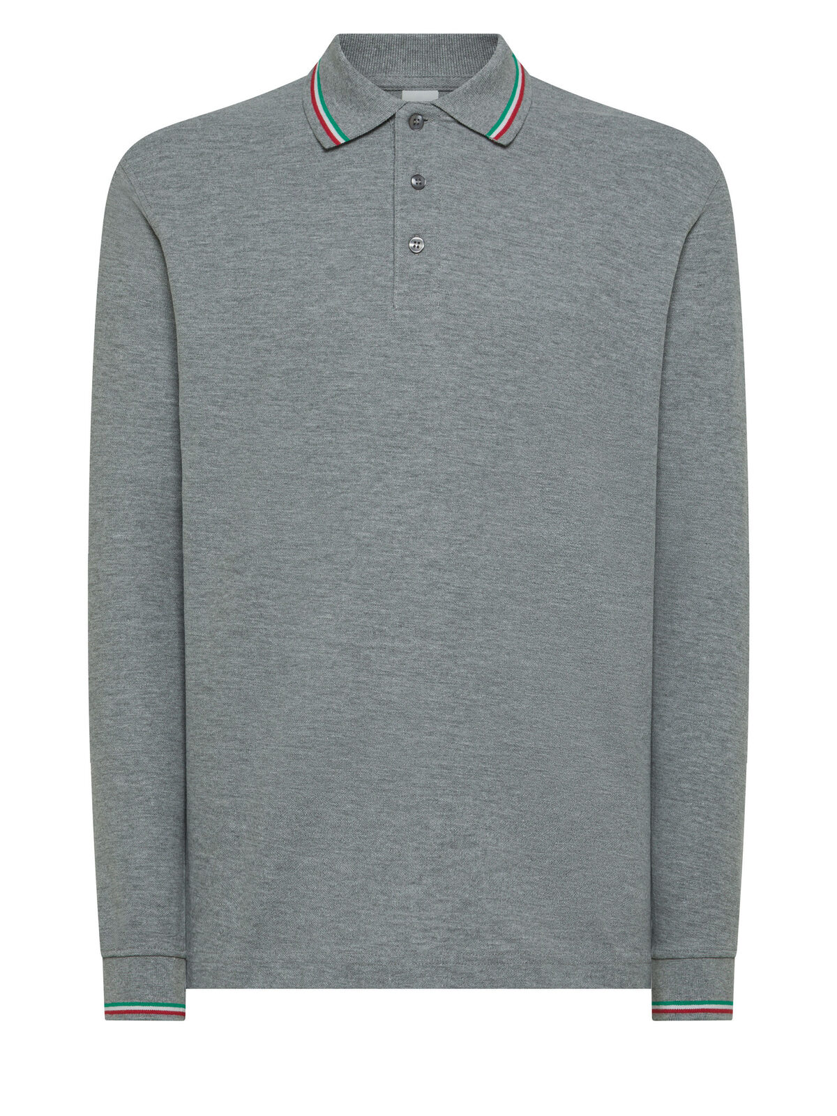 Polo Italy Manica lunga - GY - Grey heather