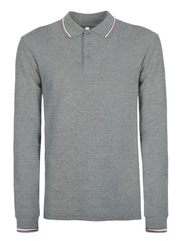 Polo Italy L/S - GY-GREY HEATHER