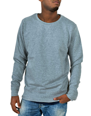 Sweatshirt round neck men - 15M Melange Grey