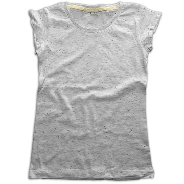Tshirt kids girl - 1KW - melange white