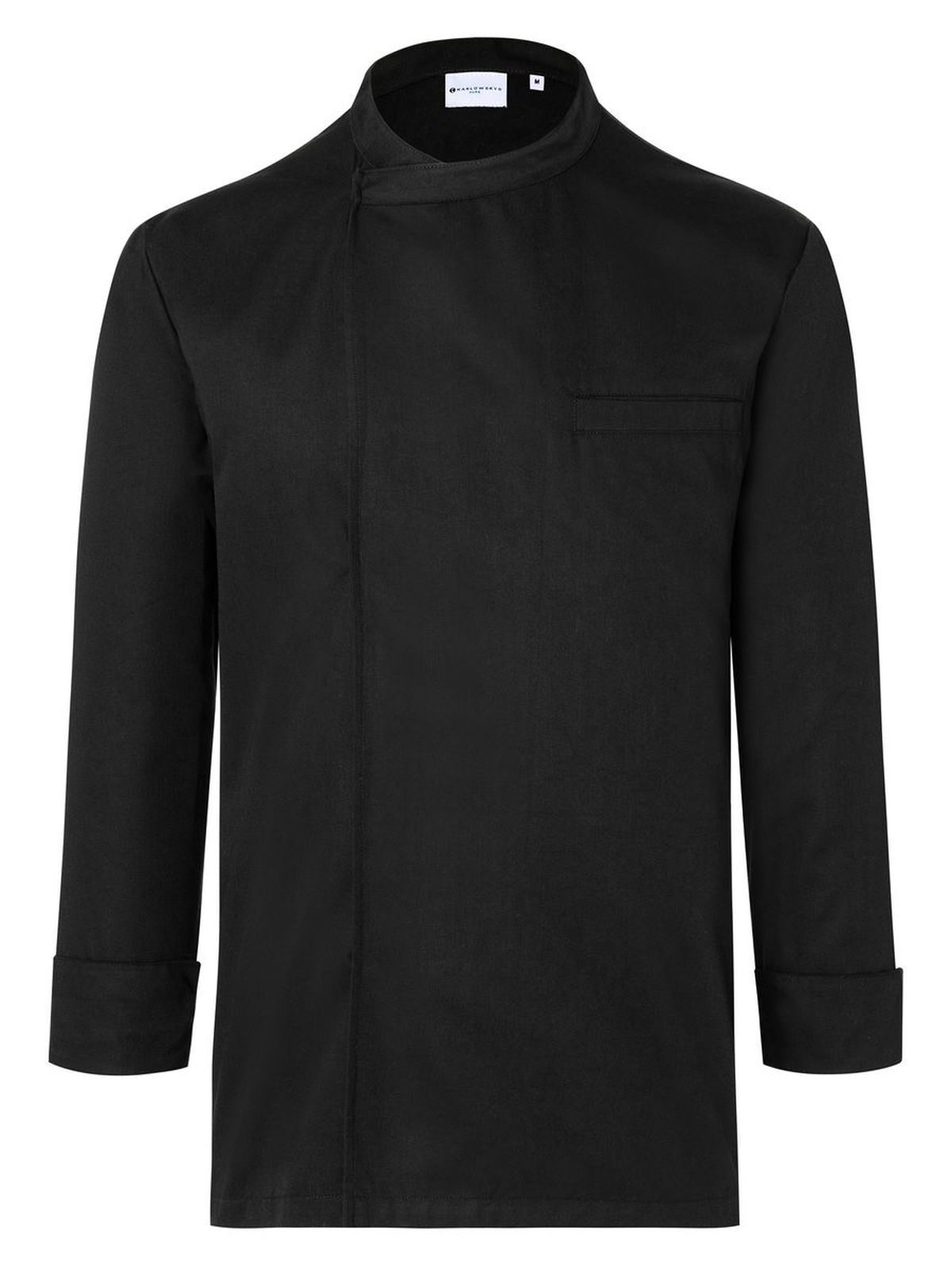 Long-Sleeve Throw-Over Chef Shirt Basic - 54 - BLACK