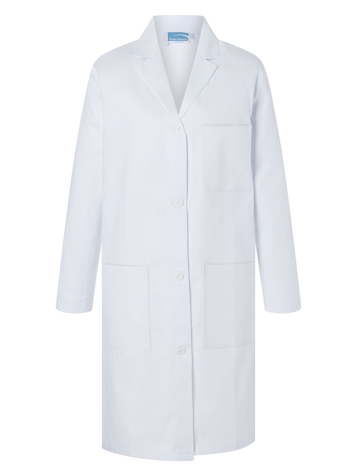 Ladies' Medical and Lab Coat Basic - 3 - WHITE