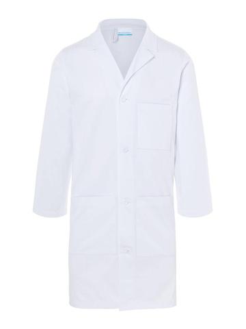 Mens Work Coat Basic - 3 - WHITE