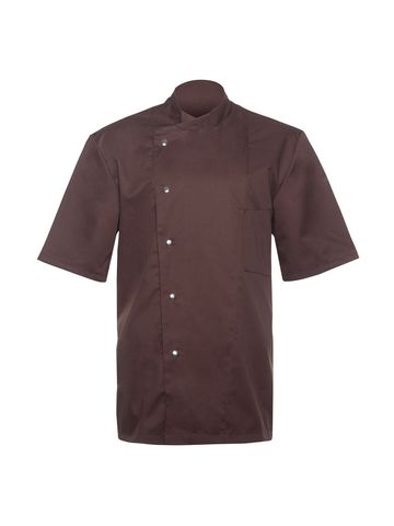 Chef Jacket Gustav Short Sleeve - 28 - Brown