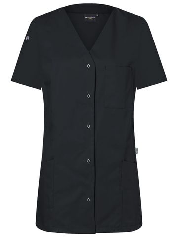 Ladies Work Smock With Press Studs - 1 - BLACK