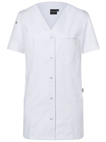 Ladies Work Smock With Press Studs - 3 - WHITE