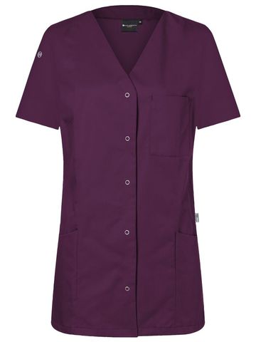 Ladies Work Smock With Press Studs - 39 - AUBERGINE