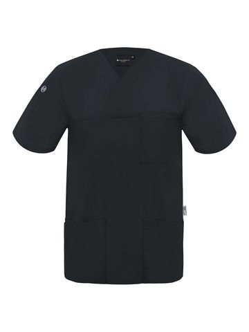 Mens Slip-on Tunic - 1 - BLACK