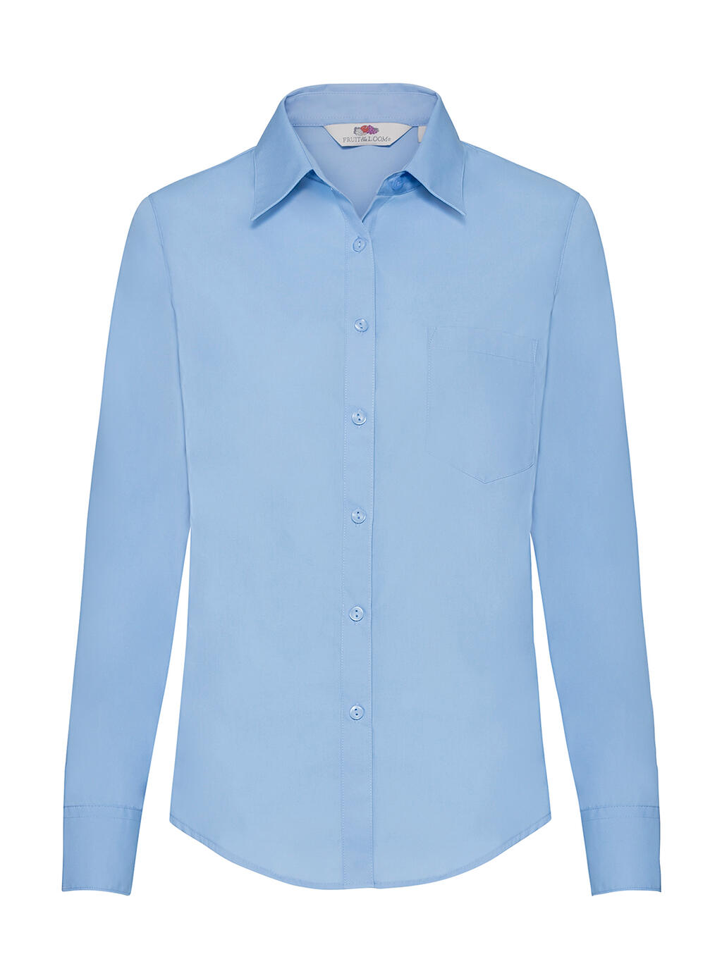 Ladies Poplin Shirt Long Sleeve - MU - MID BLUE