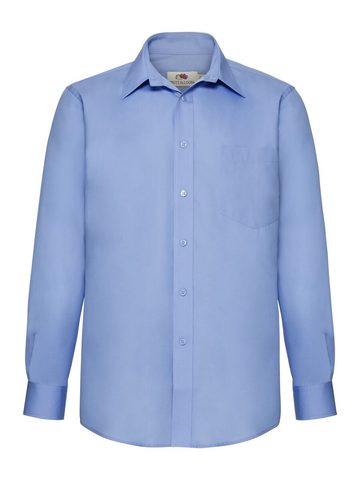 Camicia uomo in popeline maniche lunghe - MU - MID BLUE
