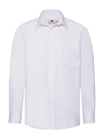 Camicia uomo in popeline maniche lunghe - 30 - Bianco
