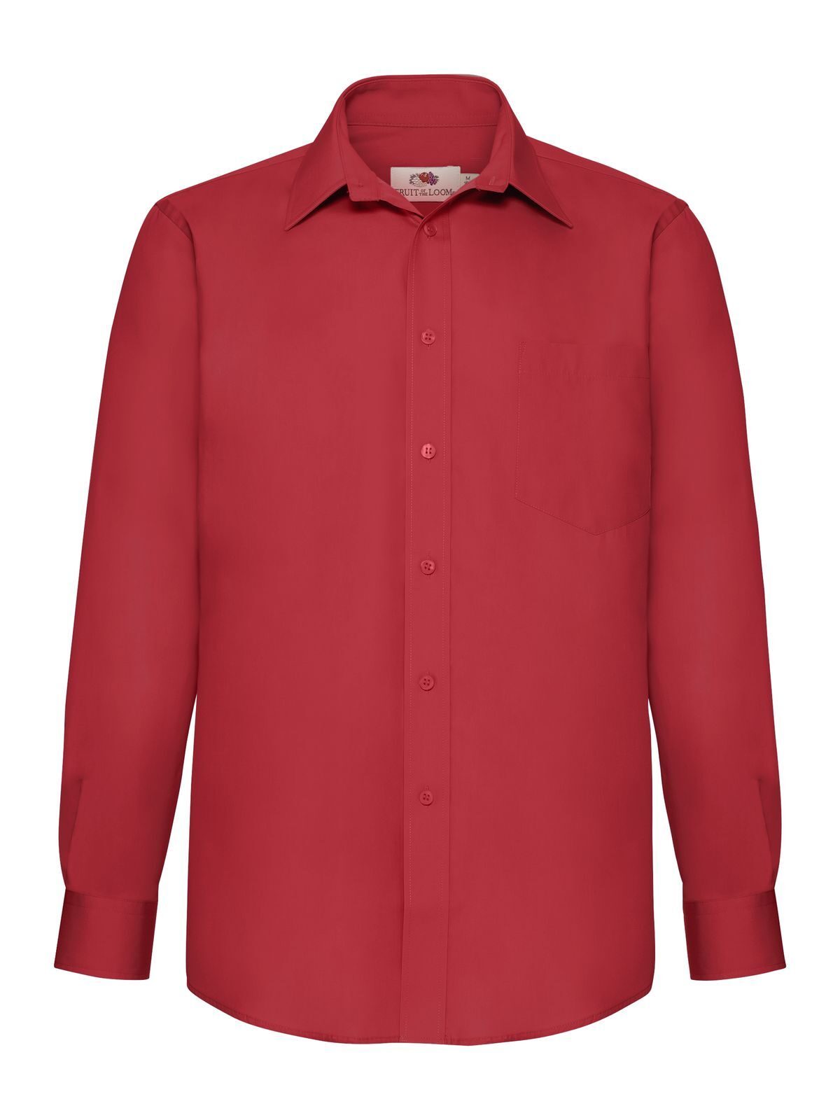 Poplin Shirt Long Sleeve - 40 - Rosso