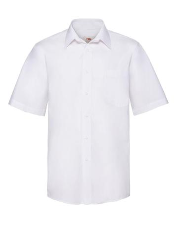 Camicia uomo in popeline maniche corte - 30 - Bianco