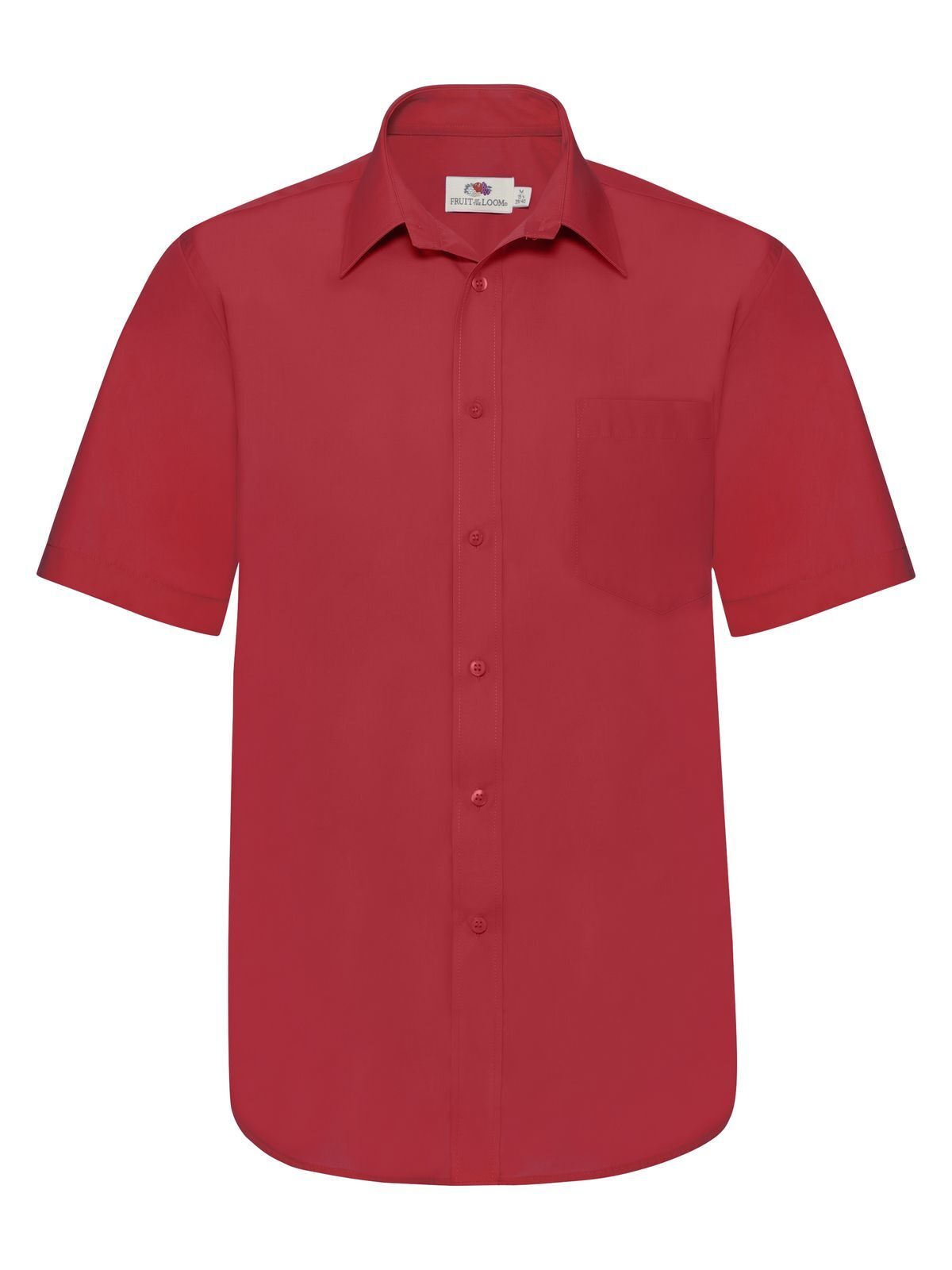 Poplin Shirt Short Sleeve - 40 - Rosso