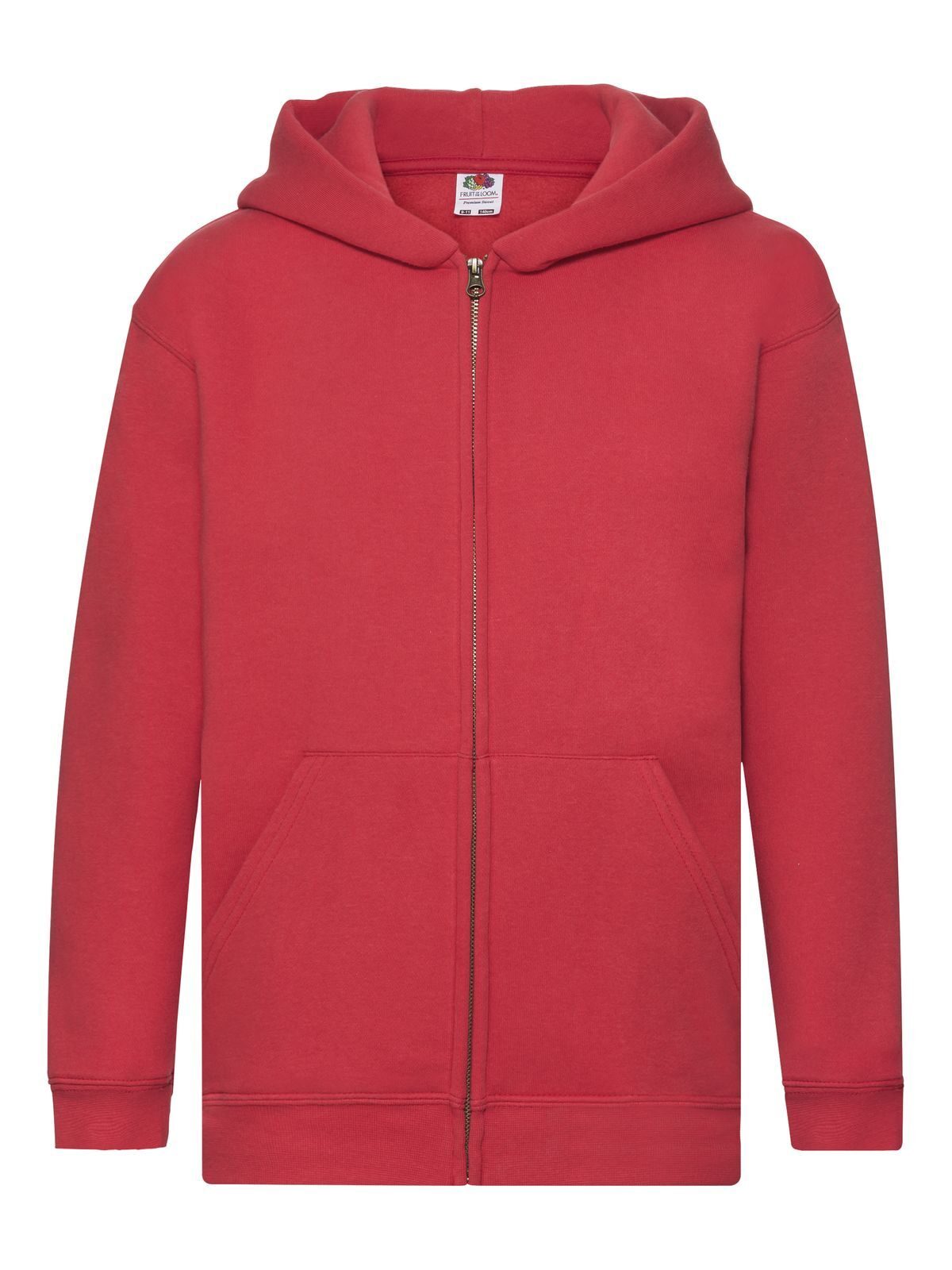 Kids Premium Hooded Sweat Jacket - 40 - Rosso