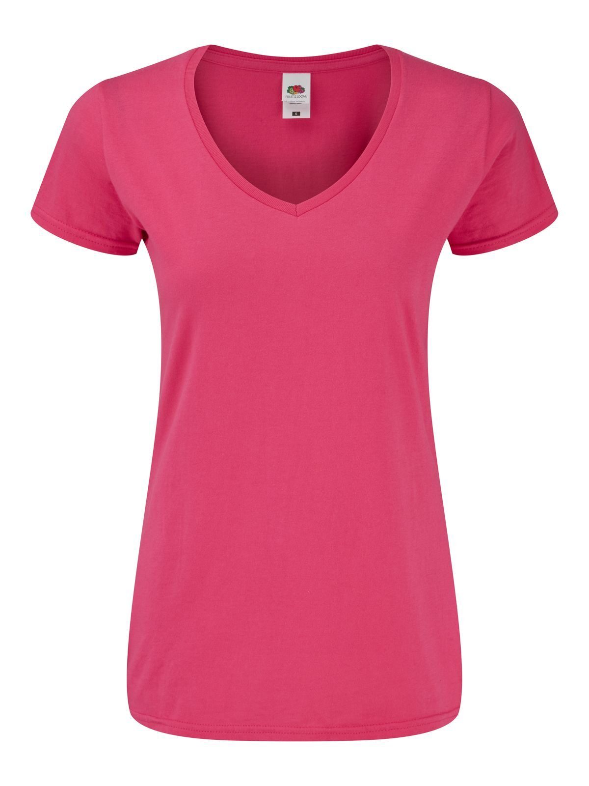 Ladies´ Iconic 150 V Neck T - Fuchsia