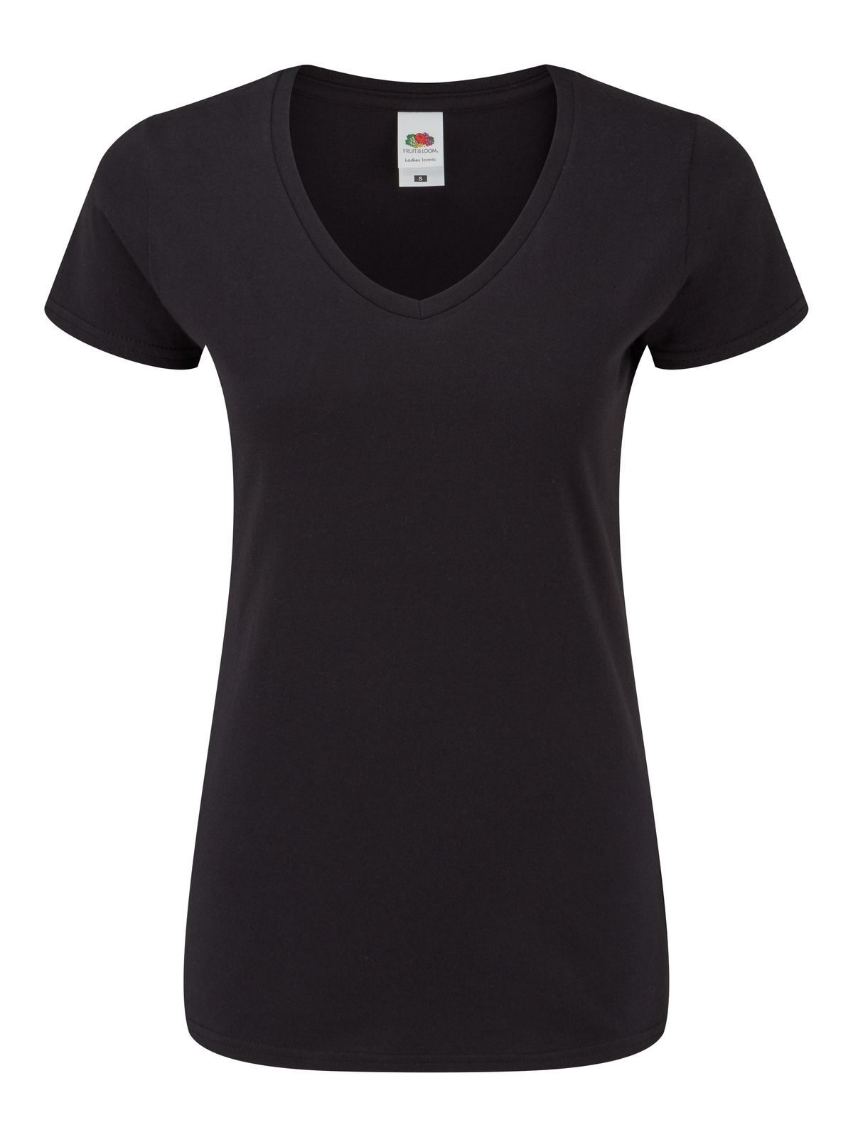 Ladies´ Iconic 150 V Neck T - 36 - Nero