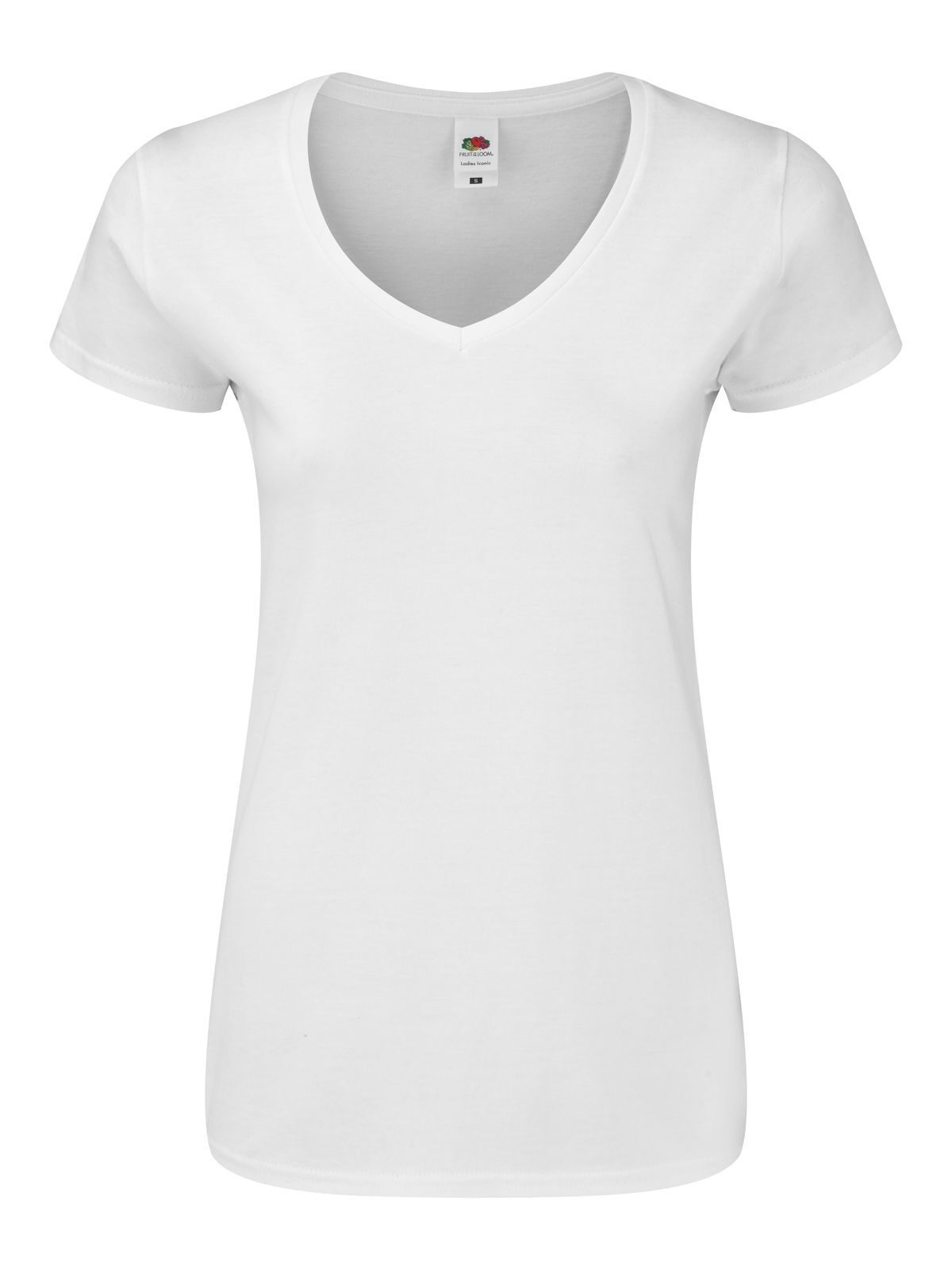 Ladies´ Iconic 150 V Neck T - 30 - Bianco