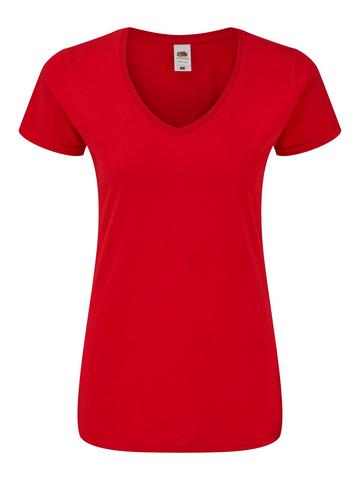 T-shirt donna Iconic scollo a V 150 - 40 - Rosso