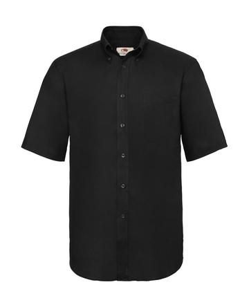 Camicia uomo Oxford maniche corte - 36 - Nero