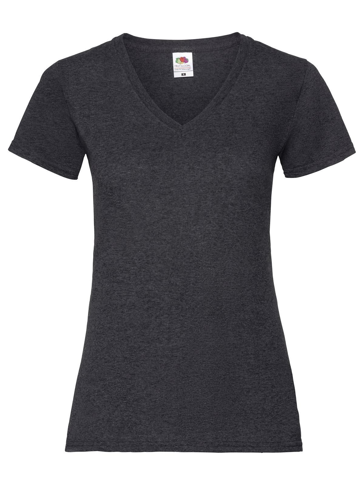 Ladies´ Valueweight V Neck T - HD - Grigio Melange Scuro