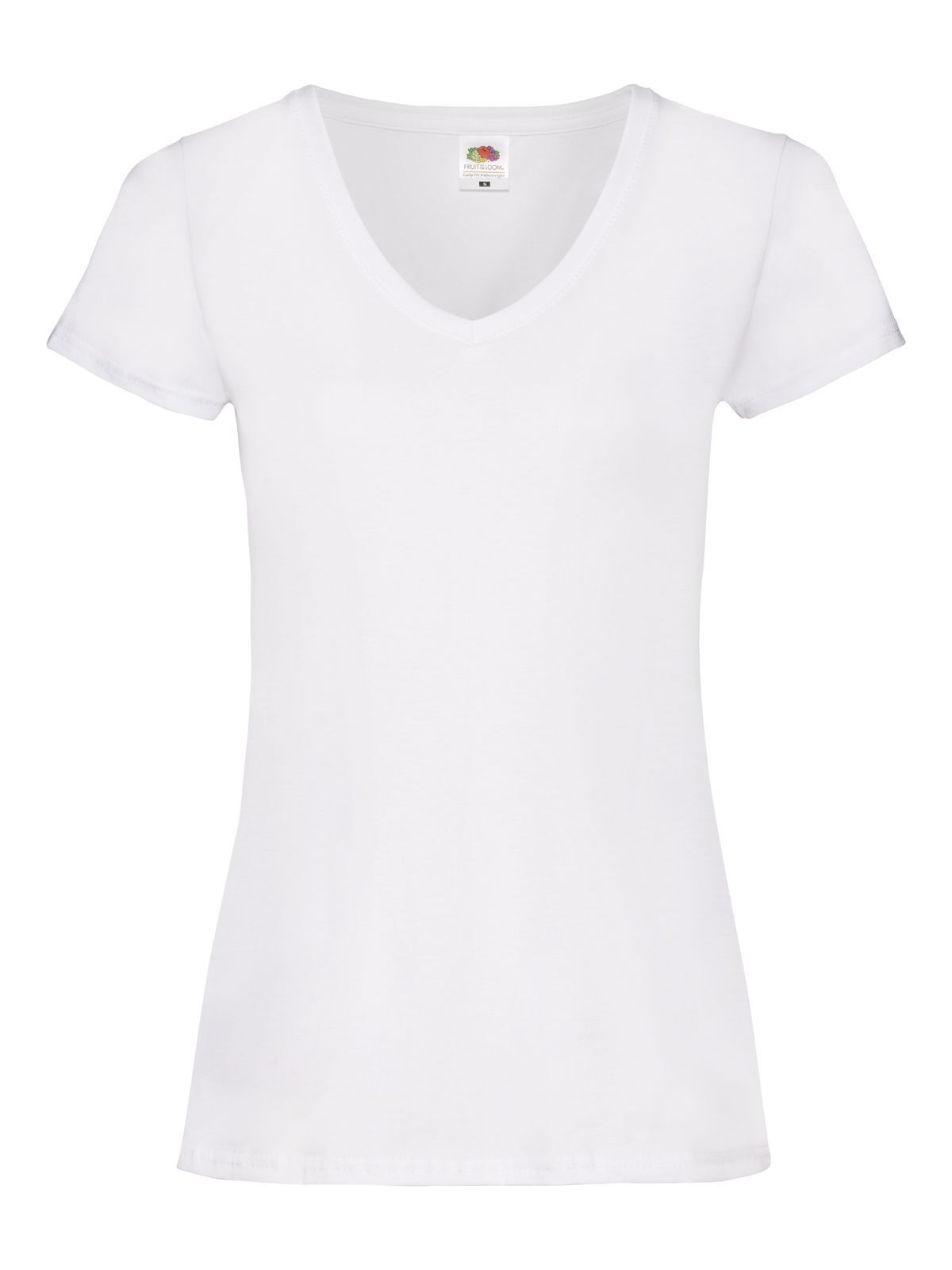 Ladies´ Valueweight V Neck T - 30 - Bianco