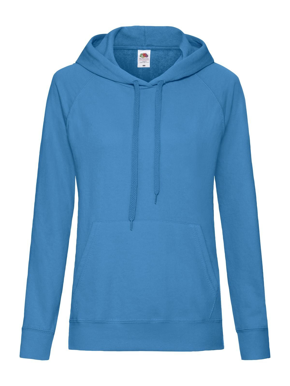 Ladies Lightweight Hooded Sweat - Azure Blue