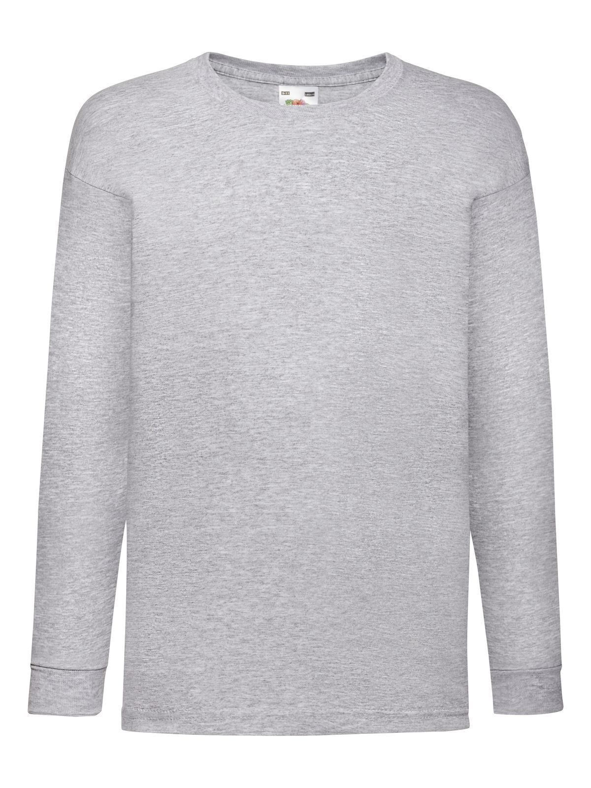 Kids´ Valueweight Long Sleeve T - 94 - Grigio Melange